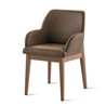 Padded armchair in vintage eco-leather -Salisburgo