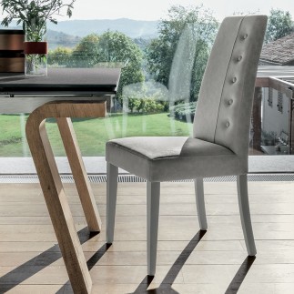 Sedia con Schienale Alto in Ecopelle - Bellinzona | Target Point