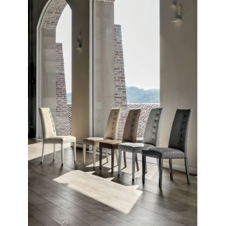 Sedia con Schienale Alto in Ecopelle - Bellinzona | Target Point