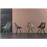 Padded chair in eco-leather -Bilbao