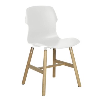 Wood and Polypropylene Chair - Stereo Wood | Casamania