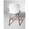 Stereo Wood chair in polypropylene