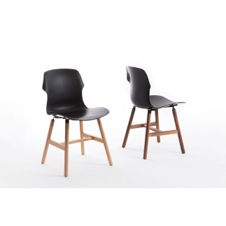 Wood and Polypropylene Chair - Stereo Wood | Casamania