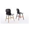 Stereo Wood chair in polypropylene