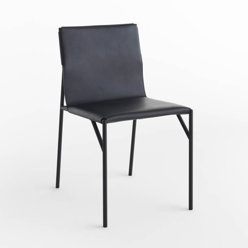 Leather Chair without Armrests - Tout Le Jour | Horm