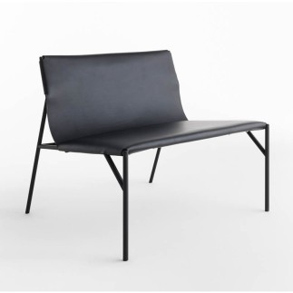 Lounge Chair with Leather Seat - Tout Le Jour | Horm