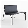 Armchair in leather and metal - Tout Le Jour