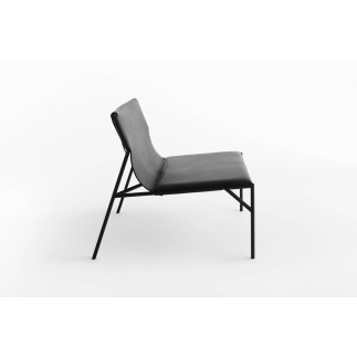 Lounge Chair with Leather Seat - Tout Le Jour | Horm