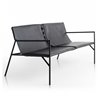 Sofa in leather and metal - Tout Le Jour