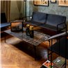 Sofa in leather and metal - Tout Le Jour