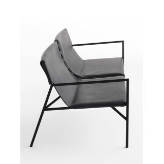 Sofa Horm in Leather and Metal - Tout Le Jour | Horm