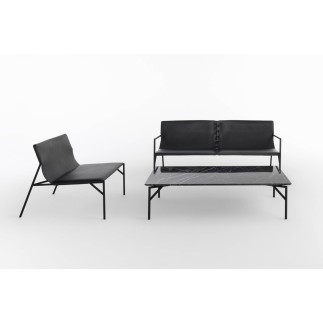 Sofa Horm in Leather and Metal - Tout Le Jour | Horm