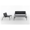 Sofa in leather and metal - Tout Le Jour