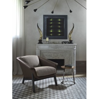 Upholstered Armchair with Wooden Legs - Sienna