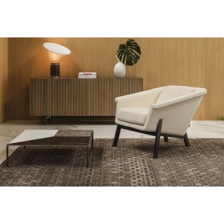 Upholstered Armchair with Wooden Legs - Sienna | Horm