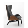 Armchair in solid wood and leather - Soho