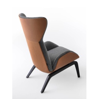 Padded Armchair in Solid Wood - Soho | Horm