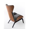 Armchair in solid wood and leather - Soho