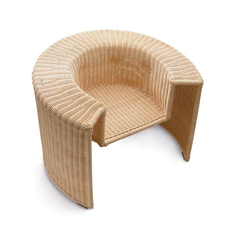 Armchair in Natural Wicker - Charlotte | Horm