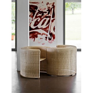 Armchair in Natural Wicker - Charlotte | Horm