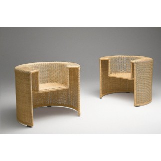 Armchair in Natural Wicker - Charlotte | Horm