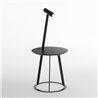 Metal side table/bedside table with led light - Albino