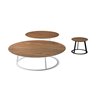 Round coffee table in wood and metal - Albino