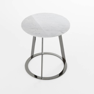 Round Coffee Table in Marble and Metal - Albino | Horm