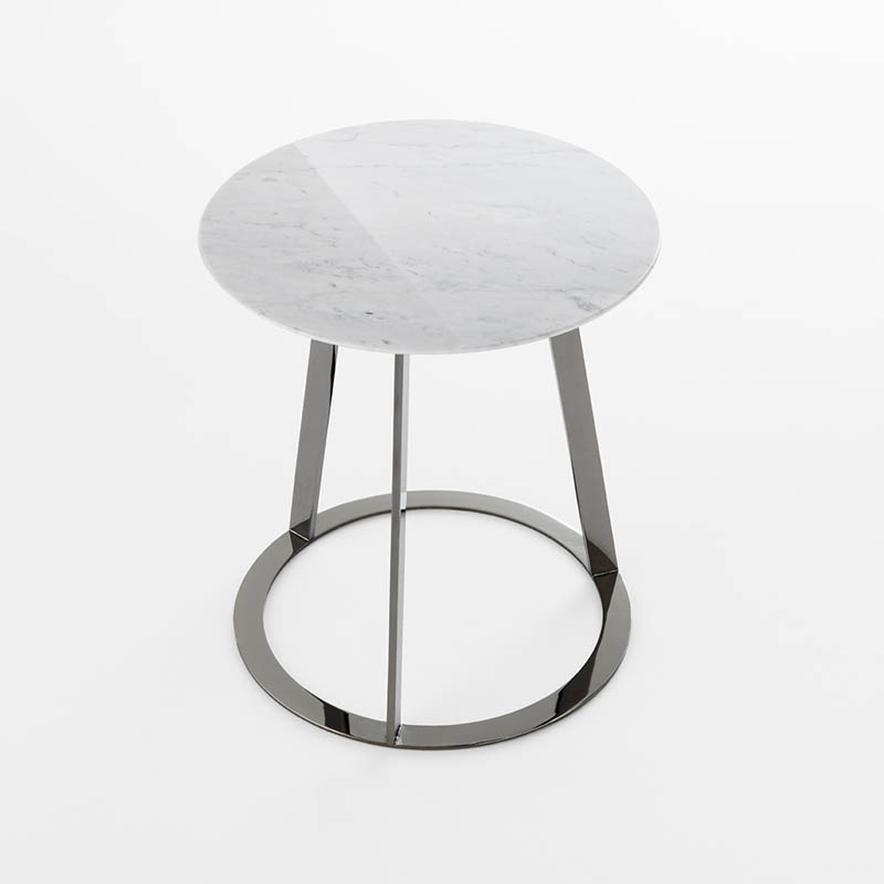 Round Coffee Table in Marble and Metal - Albino | Horm