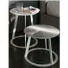 Round Coffee Table in Marble and Metal - Albino