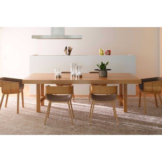 Wooden table extendable in width - Capriata | Horm