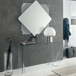 Mirror with Curved Glass Frame - Lynx | IsaProject