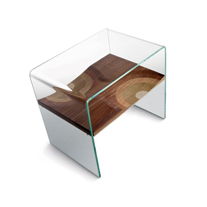 Coffee Table in Glass and Wood - Bifronte | Horm