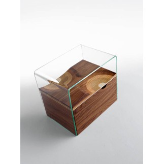 Coffee Table in Glass and Wood - Bifronte | Horm