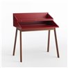 Bureau wood writing desk with led light