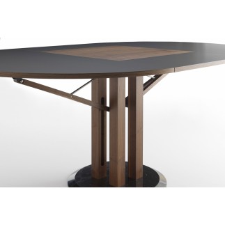 Extendable Table with Marble Base - Flower | Horm