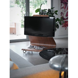 Curved Wood TV Stand Trolley - Cobra | Horm