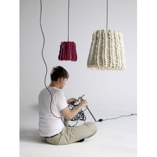 Hanging Lamp with Lampshade in Wool - Granny | Casamania