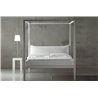 Moheli canopy bed upholstered headboard