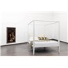 Moheli canopy bed upholstered headboard