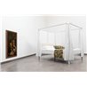 Moheli canopy bed upholstered headboard