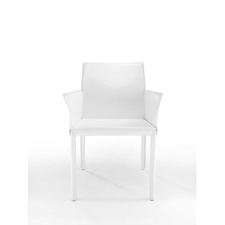 Chair with armrests in bonded leather - XL