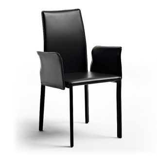 Chair with armrests in leather - Chairs - ISA Project