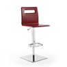 Stool adjustable height in leather and steel - Duck