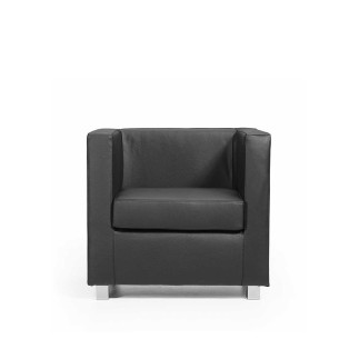 Quadra armchair in fabric, eco-leather or leather