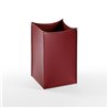 Soul square wastepaper basket in leather