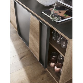 Sideboard with metal and laminate doors - Modus