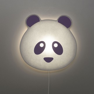 Panda wall lamp in fabric