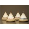 Kids lamp in wood and fabric - Tipi