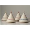 Kids lamp in wood and fabric - Tipi